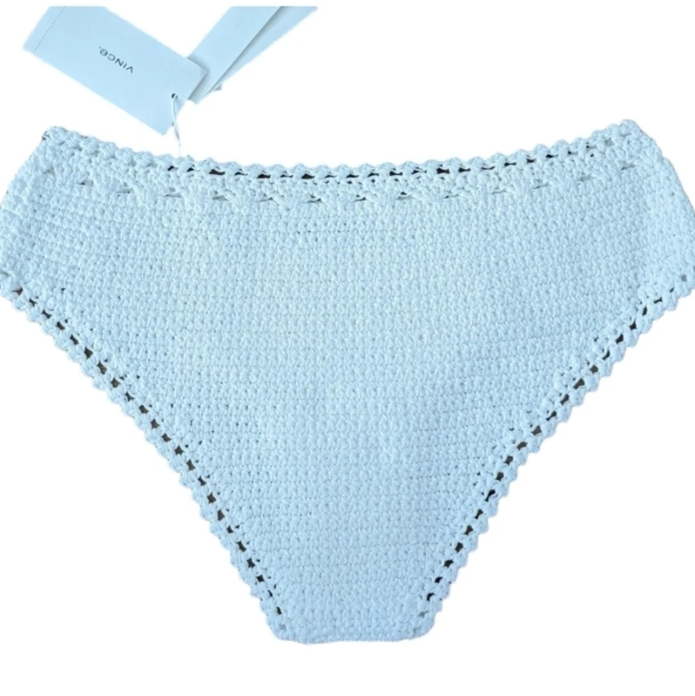 Vince Lounge Crochet Optic White Bikini Bottom NEW